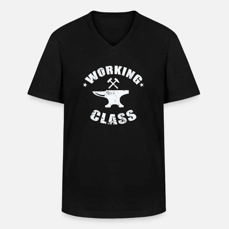 Working Class Metallbauer Beruf - Männer-T-Shirt mit V-Ausschnitt - Schwarz