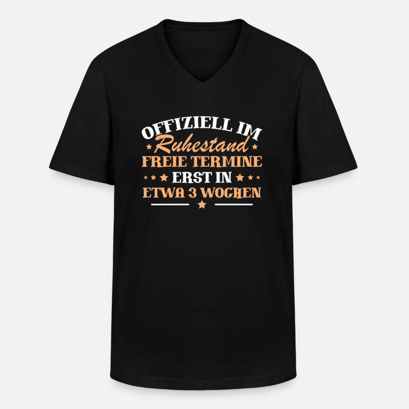 Offiziell im ruhestand - Männer-T-Shirt mit V-Ausschnitt - Schwarz