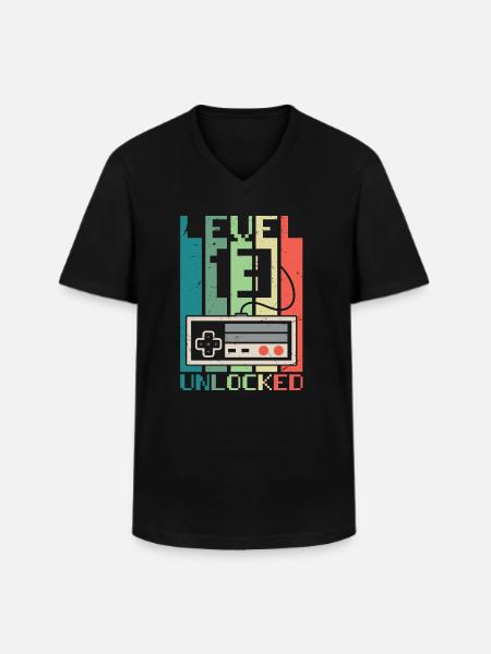 Level 13 Unlocked - Men's V-Neck T-Shirt - black