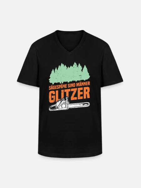 Sawdust is men's glitter - Men's V-Neck T-Shirt - black