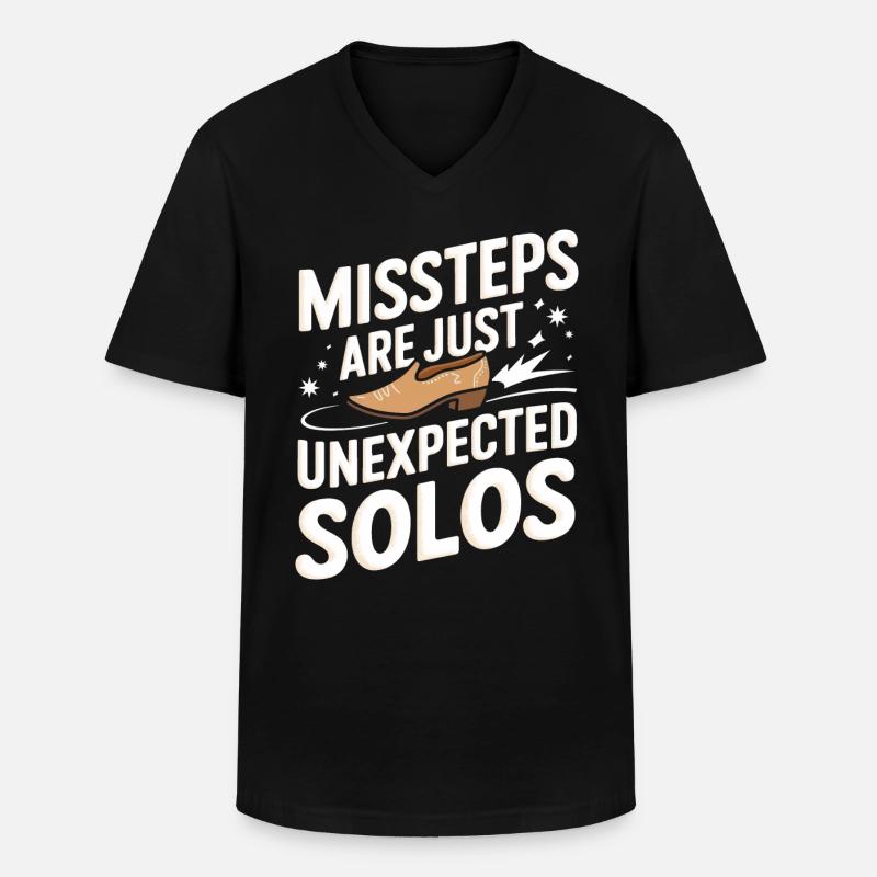 Line Dancing Dancing Dancers - Men's V-Neck T-Shirt - black