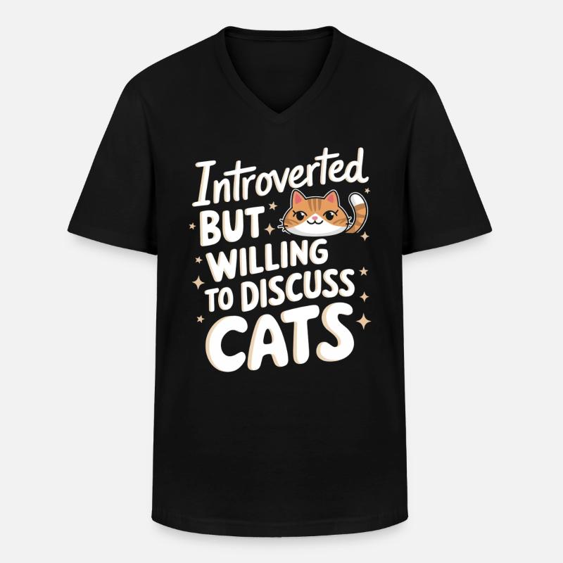 Introvert, antisocial, introvert - Men's V-Neck T-Shirt - black