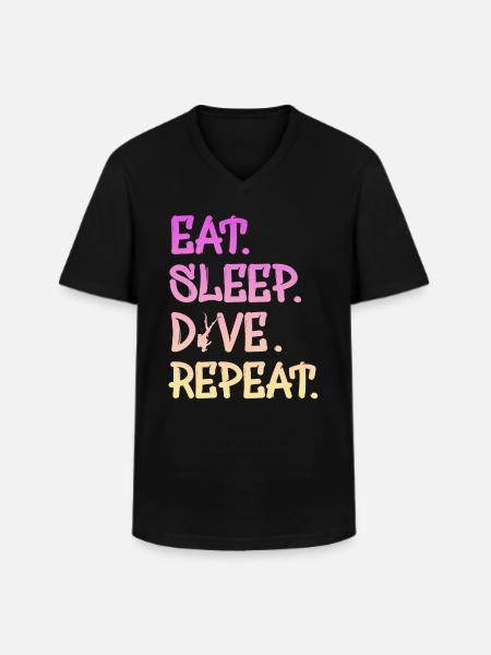 Tauchen Taucher Geschenk - Männer-T-Shirt mit V-Ausschnitt - Schwarz