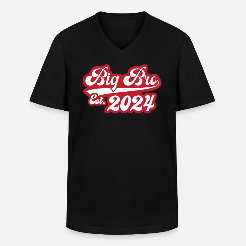 Großer Bro Est 2024 - Männer-T-Shirt mit V-Ausschnitt - Schwarz