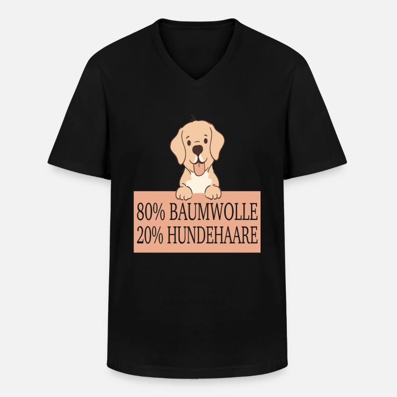Welpe - Männer-T-Shirt mit V-Ausschnitt - Schwarz