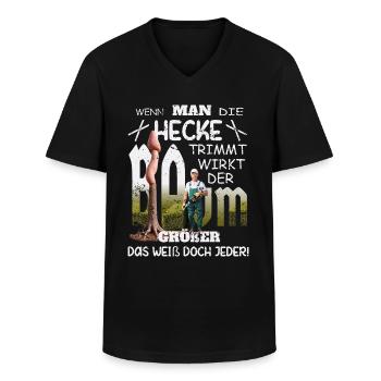 Großer Penis Baum - Männer-T-Shirt mit V-Ausschnitt - Schwarz - Vorne - AI Model Male 178 dark (178cm)