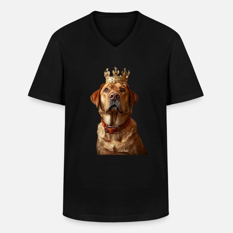 Labrador Retriever - Männer-T-Shirt mit V-Ausschnitt - Schwarz