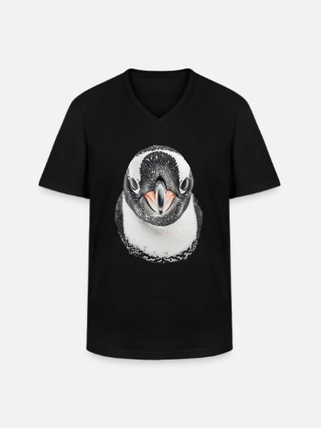 Penguin - Men's V-Neck T-Shirt - black
