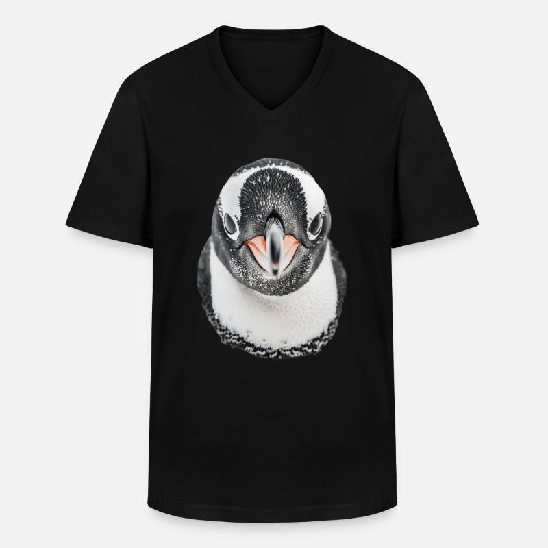 Penguin - Men's V-Neck T-Shirt - black