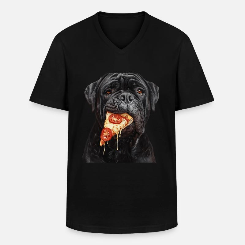 Cane Corso - Männer-T-Shirt mit V-Ausschnitt - Schwarz