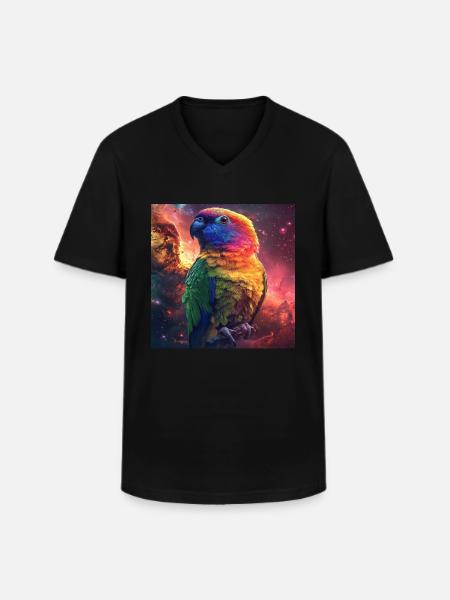 Sittiche - Männer-T-Shirt mit V-Ausschnitt - Schwarz