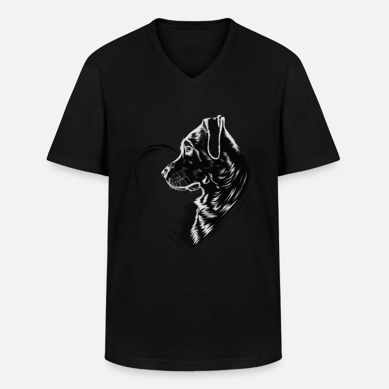 Labrador Retriever - Männer-T-Shirt mit V-Ausschnitt - Schwarz