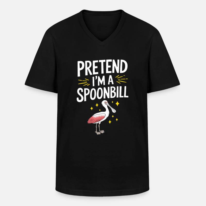 Löffler - Männer-T-Shirt mit V-Ausschnitt - Schwarz