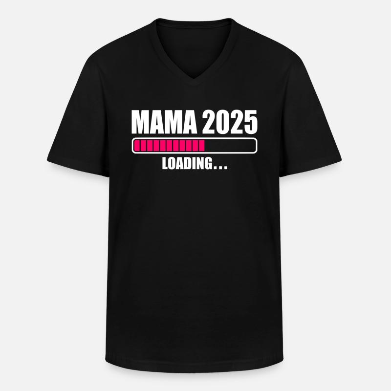 Mama 2025 - Männer-T-Shirt mit V-Ausschnitt - Schwarz