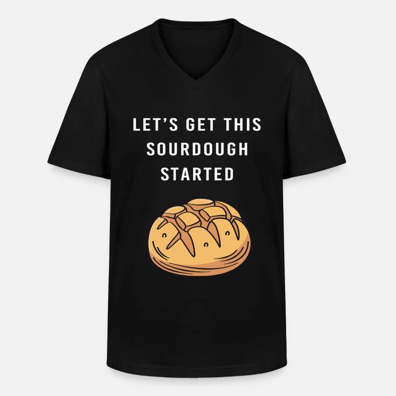 Bäcker Bäckerin Backen - Männer-T-Shirt mit V-Ausschnitt - Schwarz