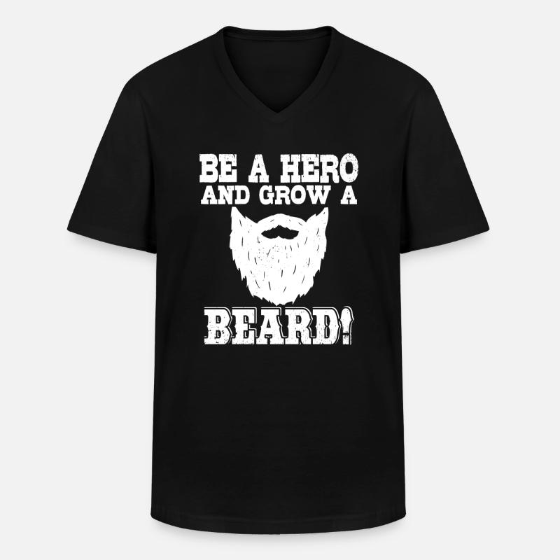 Cooler Bart Spruch - Männer-T-Shirt mit V-Ausschnitt - Schwarz
