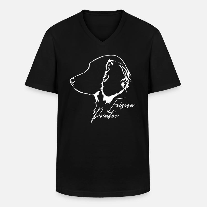FRISIAN POINTER Profil Chiens Wilsigns - T-shirt col V Homme - noir