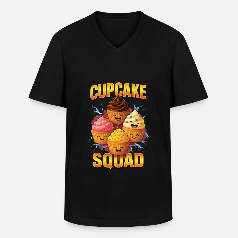Cupcake - Männer-T-Shirt mit V-Ausschnitt - Schwarz