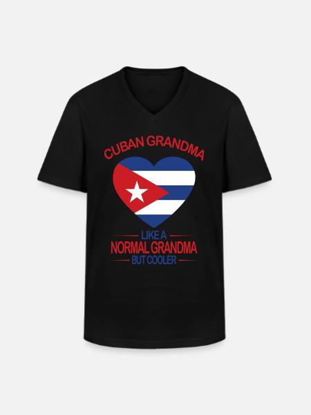 Kubanische Flagge - Männer-T-Shirt mit V-Ausschnitt - Schwarz