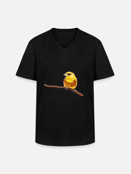 Greenfinch - Men's V-Neck T-Shirt - black