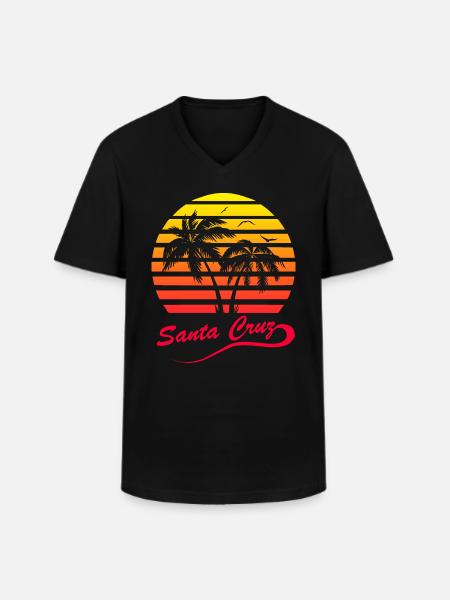 Santa Cruz - Männer-T-Shirt mit V-Ausschnitt - Schwarz