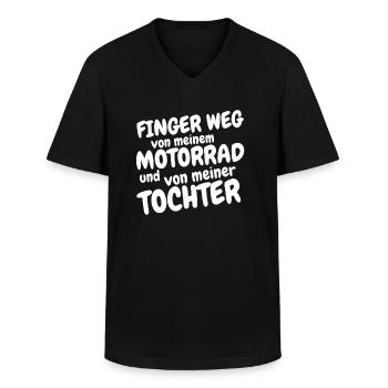 lustiges vater-tochter design vatertag geschenk - Männer-T-Shirt mit V-Ausschnitt - Schwarz - Vorne - AI Model Male 178 dark (178cm)