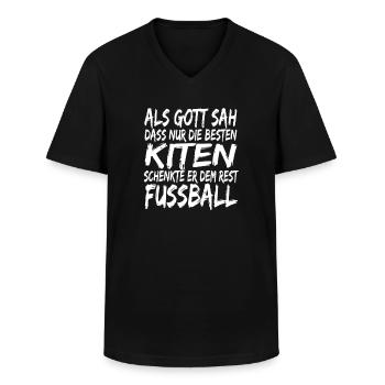 Kiten Kiteboarding Kitesurfen Spruch Geschenkidee - Männer-T-Shirt mit V-Ausschnitt - Schwarz - Vorne - AI Model Male 178 dark (178cm)