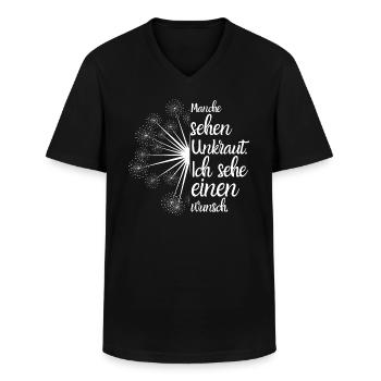 Manche sehen Unkraut Gärtner Hobbygärtner - Männer-T-Shirt mit V-Ausschnitt - Schwarz - Vorne - AI Model Male 178 dark (178cm)