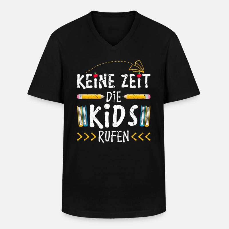 Lehrer Spruch Lustig Schule - Männer-T-Shirt mit V-Ausschnitt - Schwarz