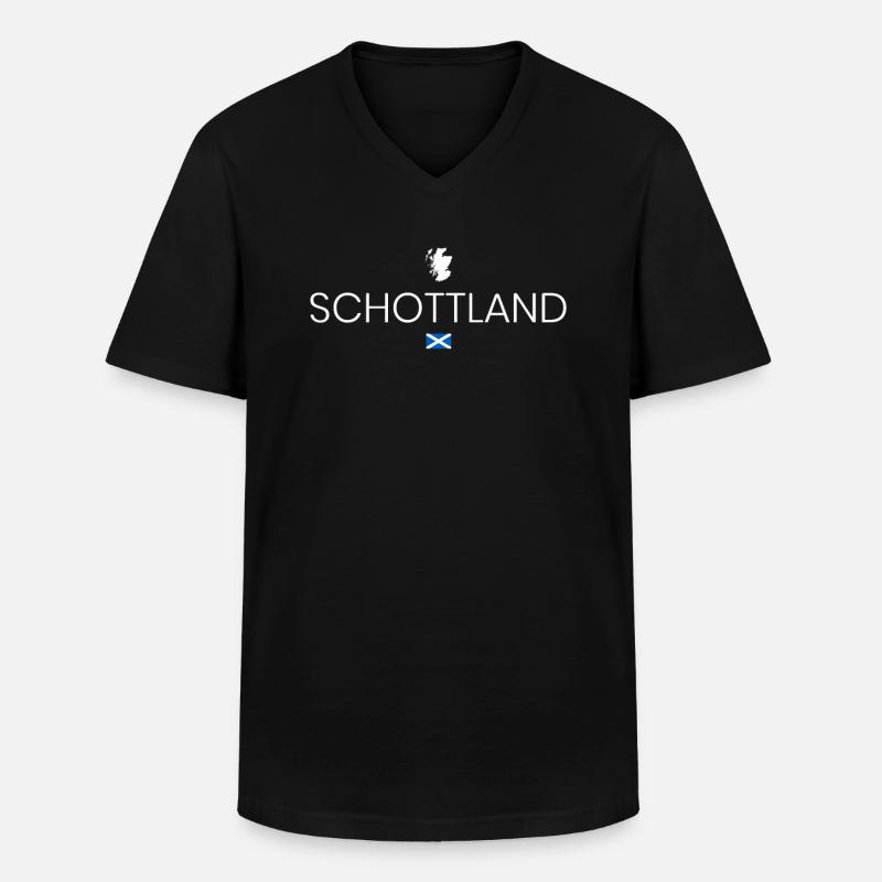 Schottland Reise - Männer-T-Shirt mit V-Ausschnitt - Schwarz