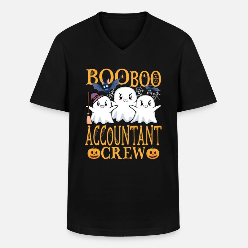 Comptable uu Drôle de comptable - T-shirt col V Homme - noir