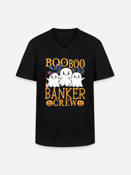 Banquier et banquier - T-shirt col V Homme - noir