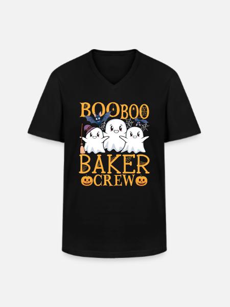 Bäcker uu Lustiger Bäcker - Männer-T-Shirt mit V-Ausschnitt - Schwarz