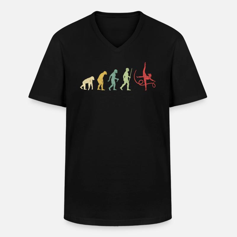 Rhythmische Gymnastikmädchenentwicklung - Männer-T-Shirt mit V-Ausschnitt - Schwarz
