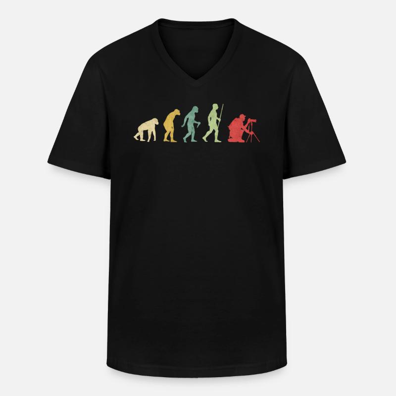 Photografer Pro Evolution - Männer-T-Shirt mit V-Ausschnitt - Schwarz