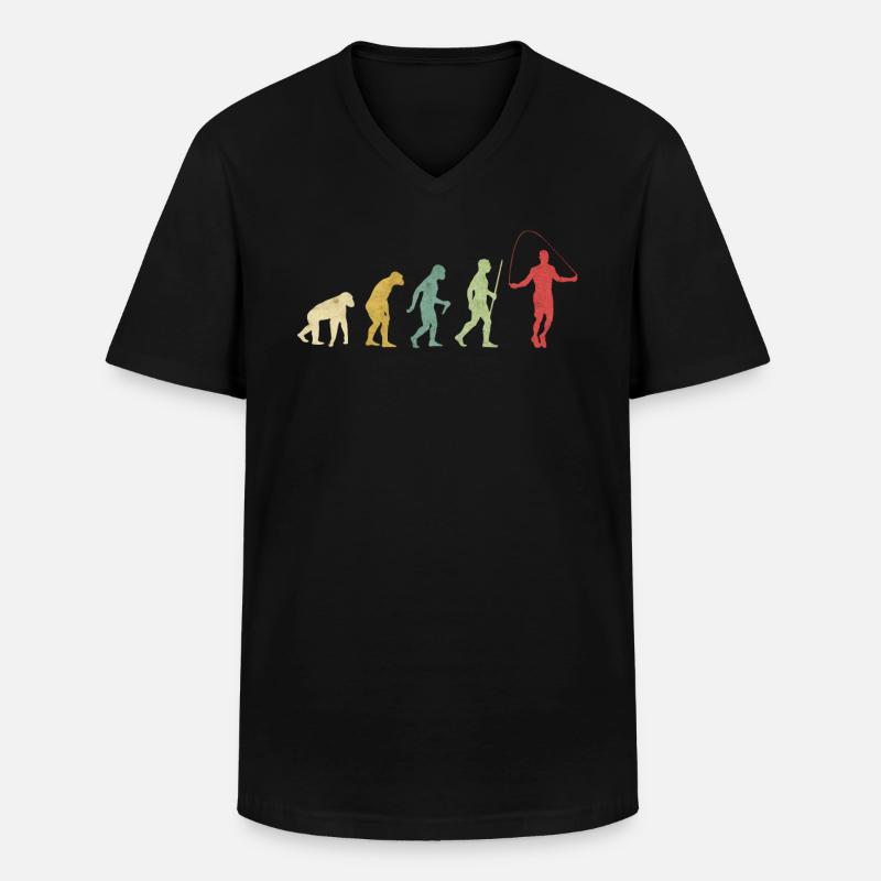 Sprungseilentwicklung - Männer-T-Shirt mit V-Ausschnitt - Schwarz