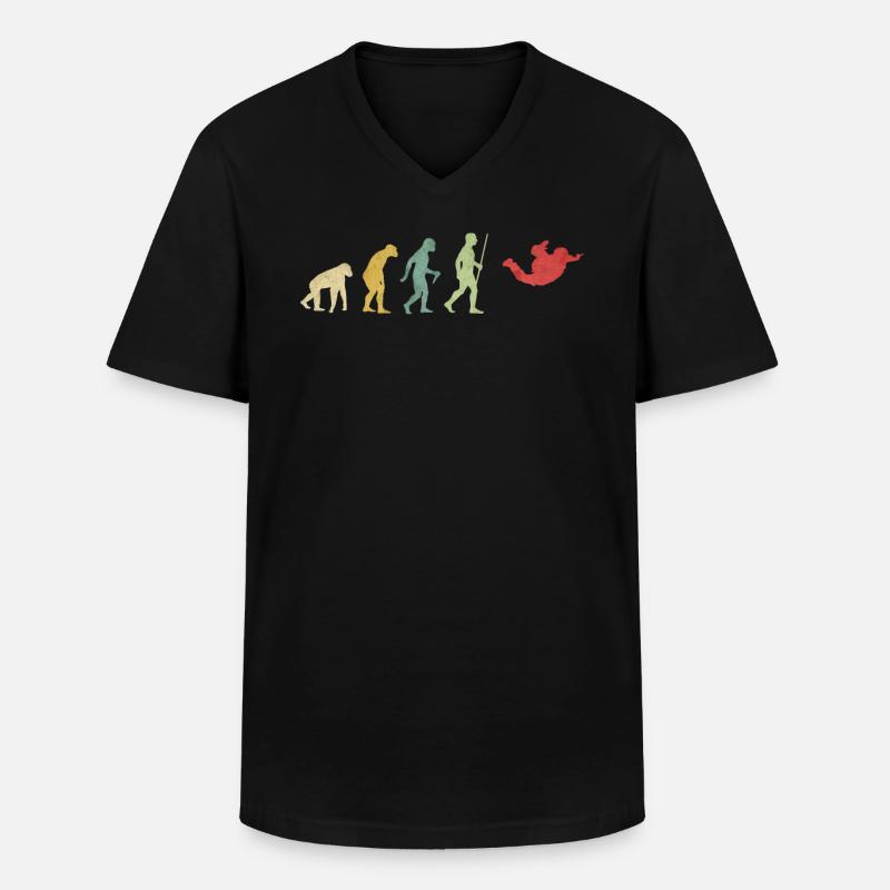 Skydiver Evolution - Men's V-Neck T-Shirt - black