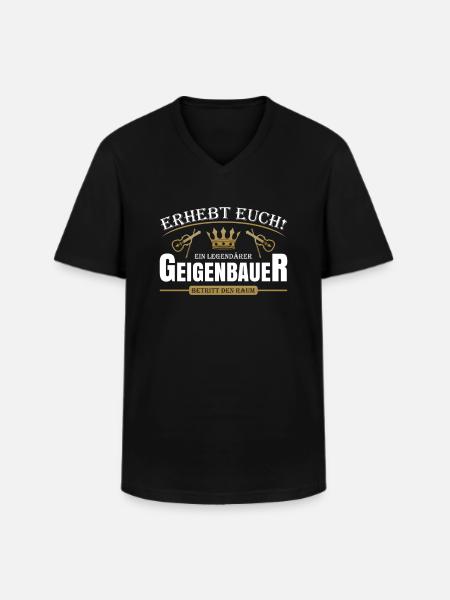 Geigenbauer - Männer-T-Shirt mit V-Ausschnitt - Schwarz