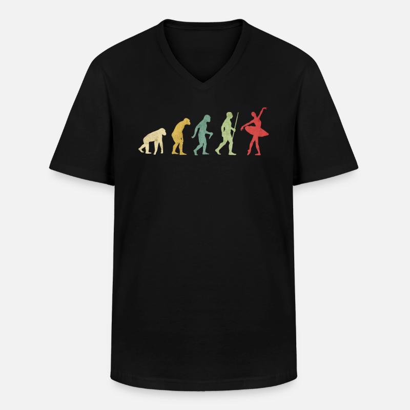 Balletttanzmädchenentwicklung - Männer-T-Shirt mit V-Ausschnitt - Schwarz