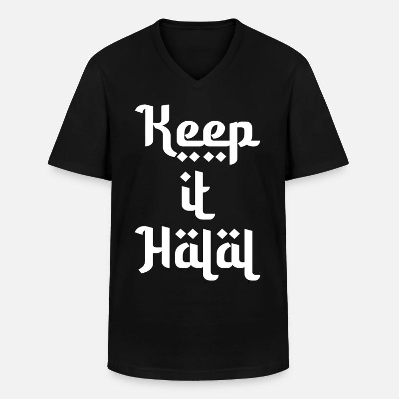 keep it halal gift - Men's V-Neck T-Shirt - black