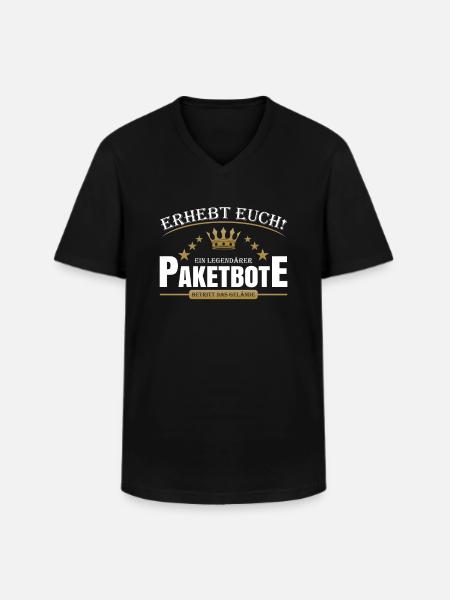 Paketbote - Männer-T-Shirt mit V-Ausschnitt - Schwarz