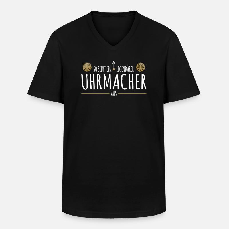 Legendärer Uhrmacher - Männer-T-Shirt mit V-Ausschnitt - Schwarz