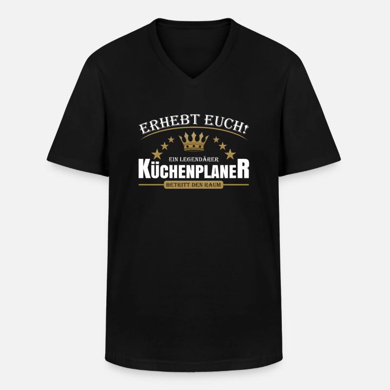 Küchenplaner - Männer-T-Shirt mit V-Ausschnitt - Schwarz