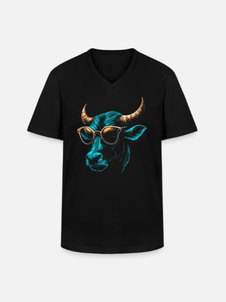 Ox Sunglasses - Men's V-Neck T-Shirt - black