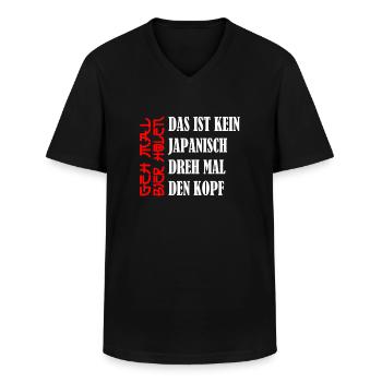 Biertrinker - Geh mal Bier holen - Bierliebhaber - Männer-T-Shirt mit V-Ausschnitt - Schwarz - Vorne - AI Model Male 178 dark (178cm)