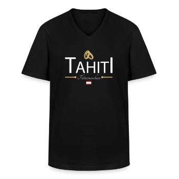 Flitterwochen Tahiti - Männer-T-Shirt mit V-Ausschnitt - Schwarz - Vorne - AI Model Male 178 dark (178cm)