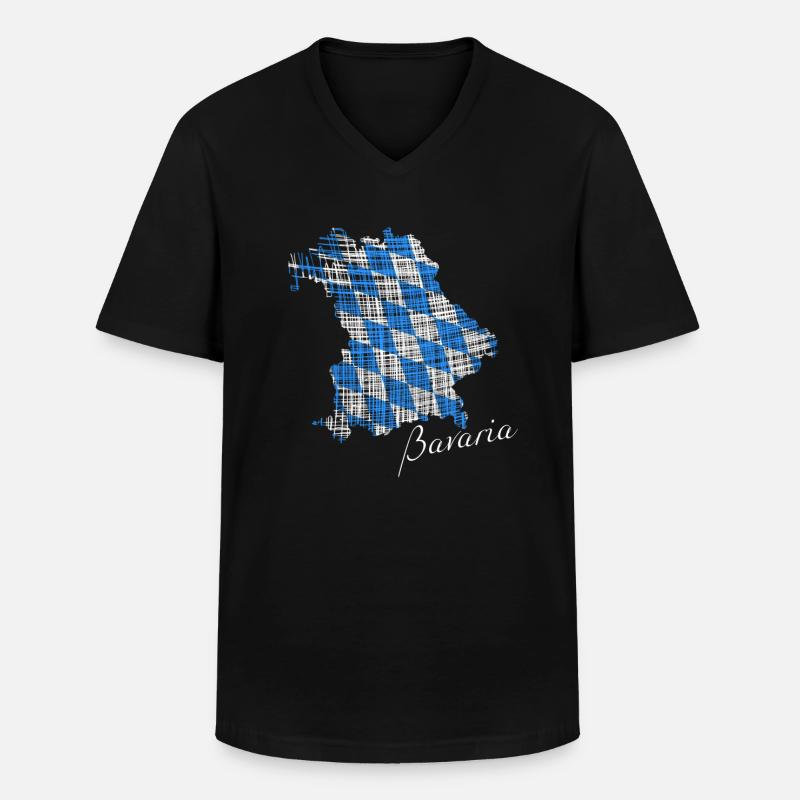 Baavaria - Männer-T-Shirt mit V-Ausschnitt - Schwarz