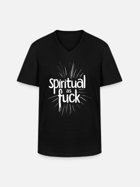 Spirituel - T-shirt col V Homme - noir