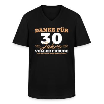 30. Hochzeitstag Mann Perlenhochzeit - Männer-T-Shirt mit V-Ausschnitt - Schwarz - Vorne - AI Model Male 178 dark (178cm)