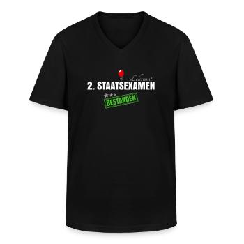 2. Staatsexamen Lehramt - Männer-T-Shirt mit V-Ausschnitt - Schwarz - Vorne - AI Model Male 178 dark (178cm)